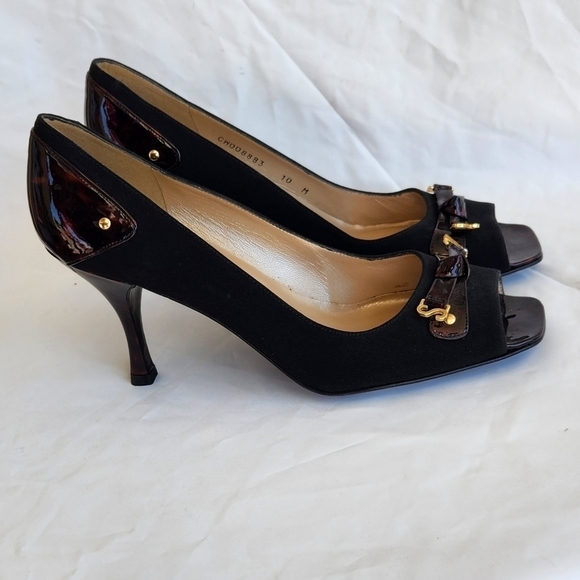 Stuart Weitzman Shoes - Stuart Weitzman Leather, Bow Peep Toe, 3” Heel